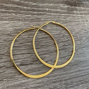 Large gold hoop earrings!